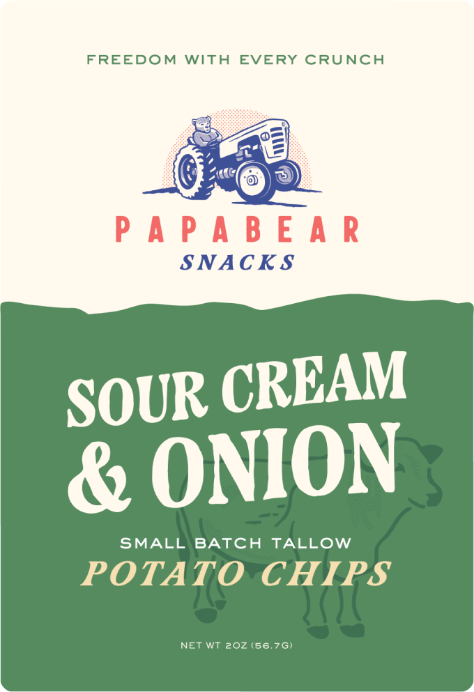 Grass-Fed Sour Cream & Onion Tallow Chips
